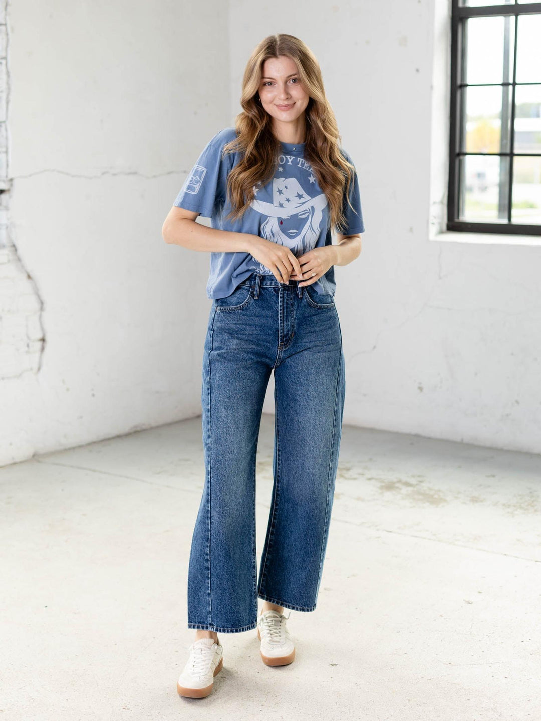 western cowboy tears rhinestone tee