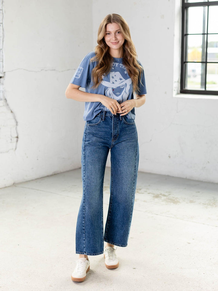 western cowboy tears rhinestone tee