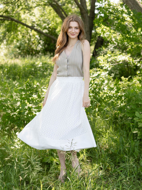 taupe sleeveless sweater vest