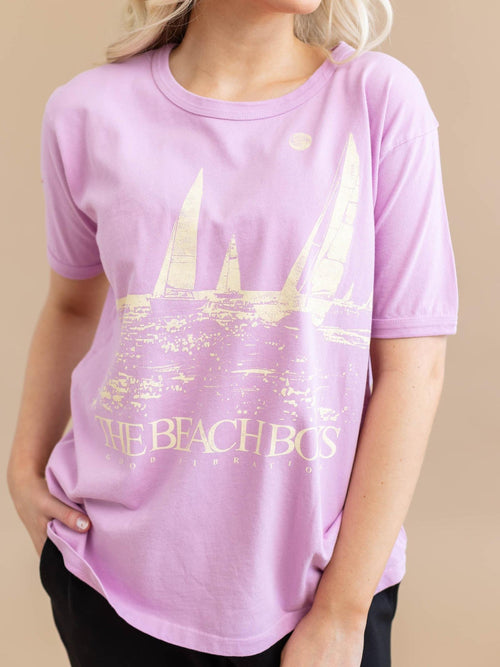 light purple beach boys tee