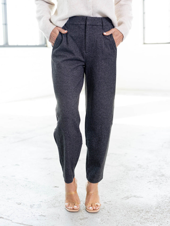 slim barrel dressy pants