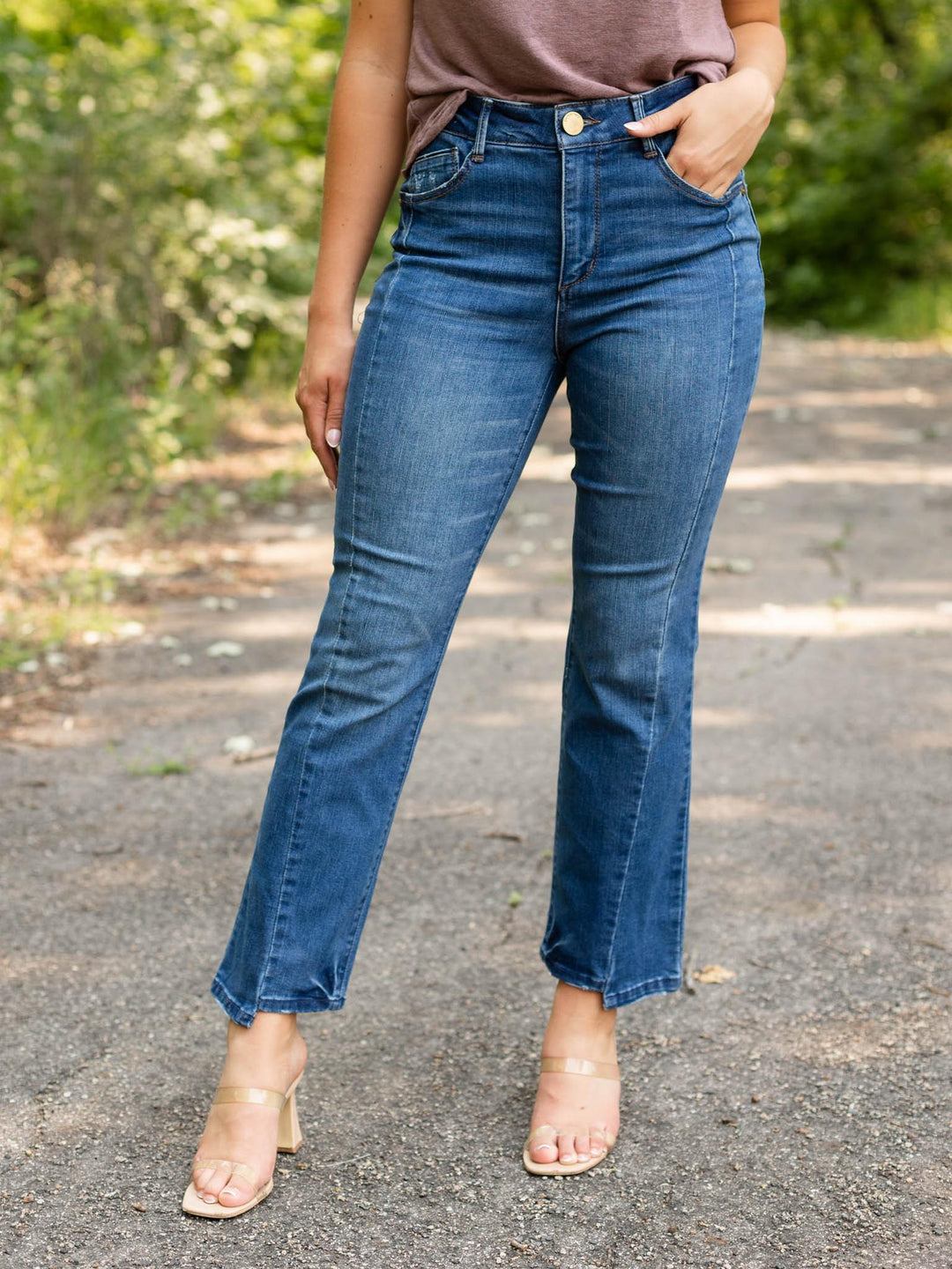 Democracy Ab Solution Skyrise Barely Boot Step Hem