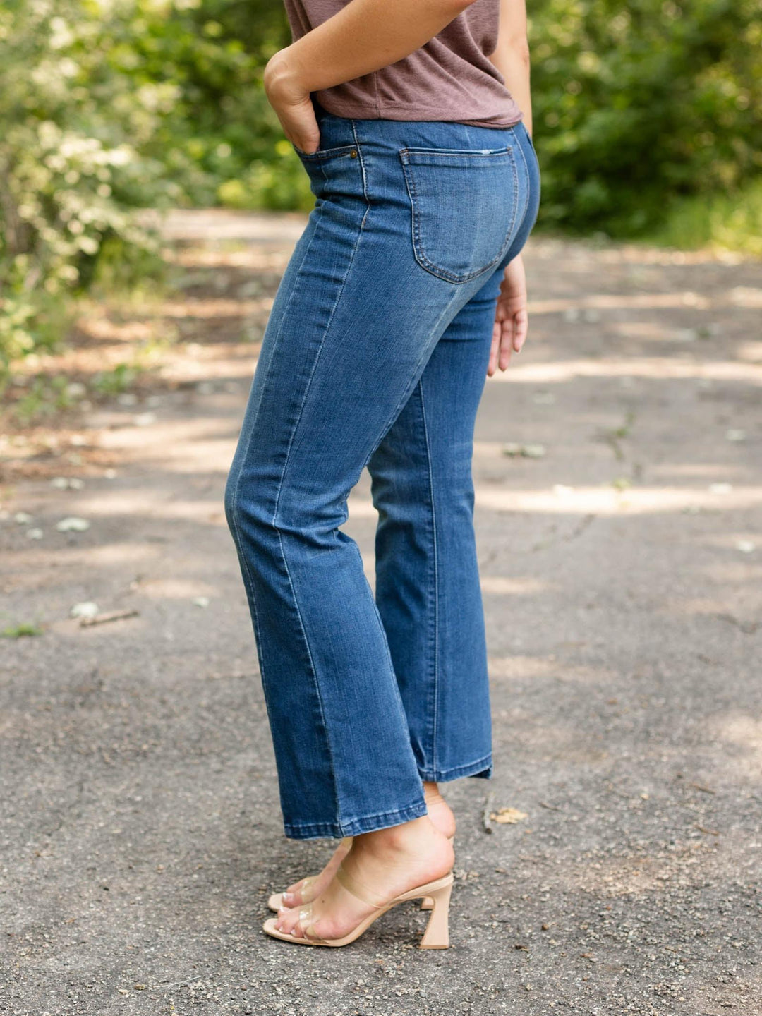 Democracy Ab Solution Skyrise Barely Boot Step Hem