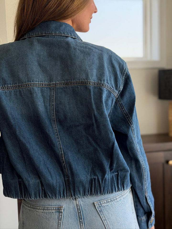 Democracy Elastic Waist Crop Jacket