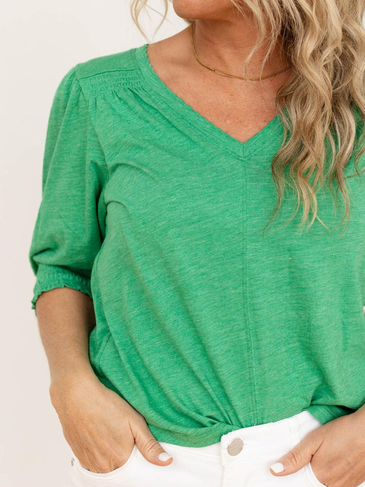 v neck knit top