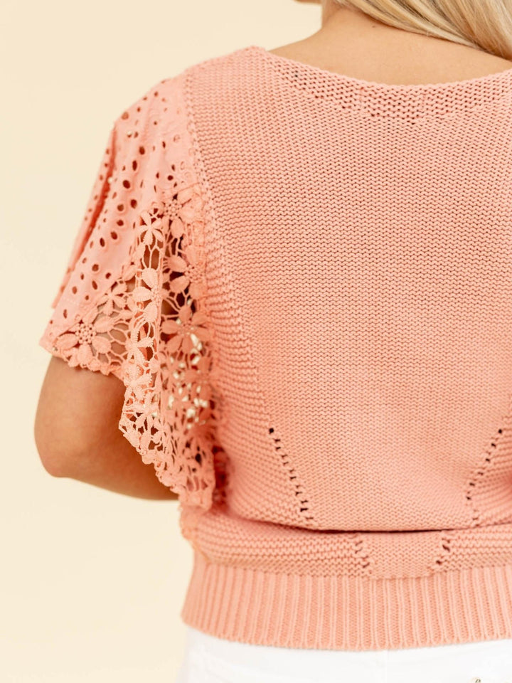 flutter sleeve knit top