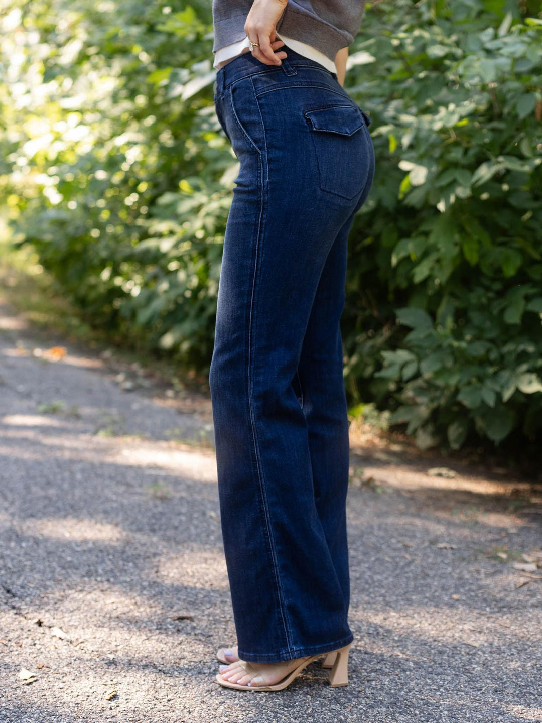 Democracy Indigo Ab Solution Skyrise Double Seam Trouser