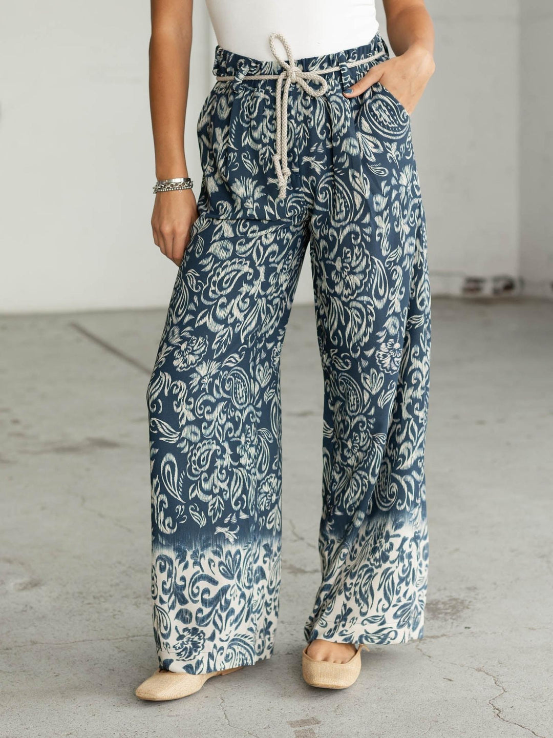 paisley flowy pants