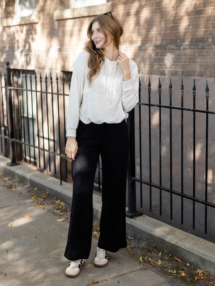 heather grey high neck sweatshirt