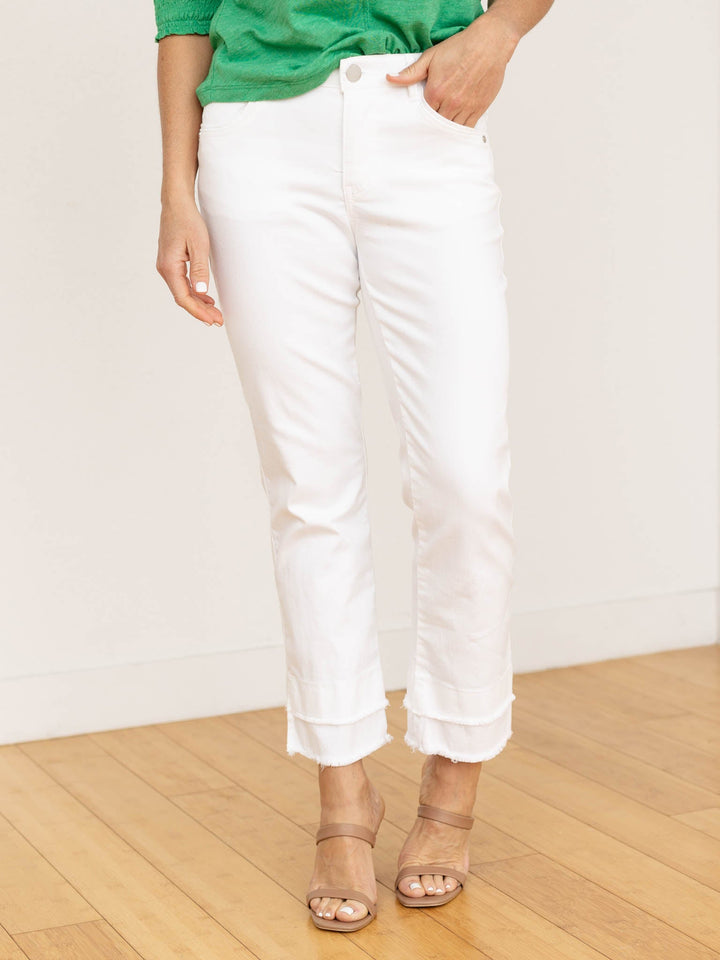 white cropped denim