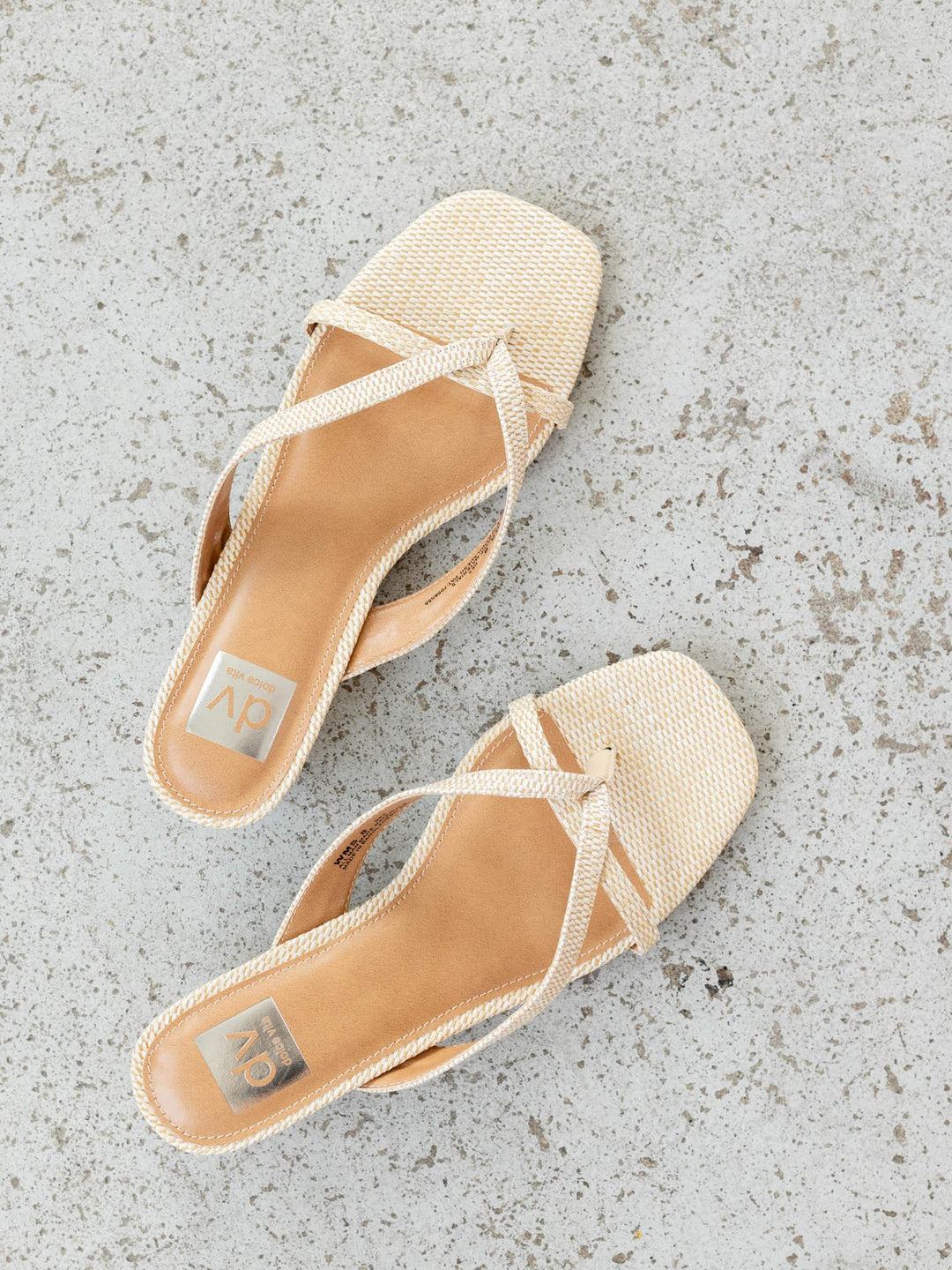 raffia thong sandals