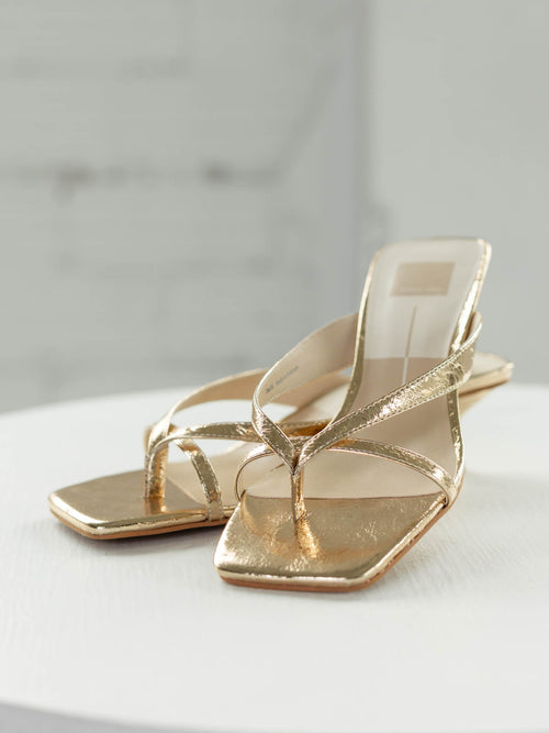 gold metallic sandal