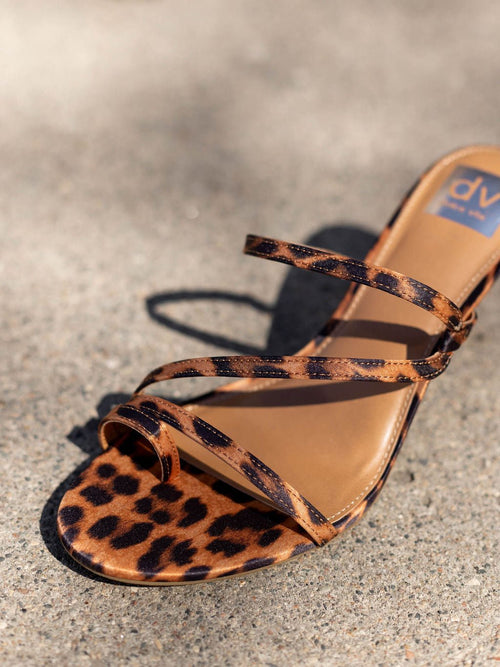 strappy leopard print heel