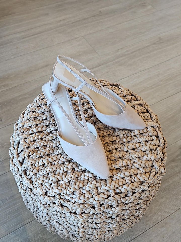 low strappy slingback neutral heel