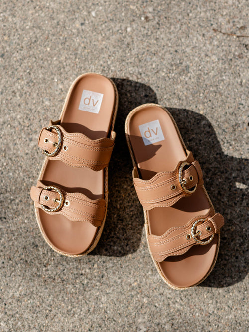 brown raffia platform sandal