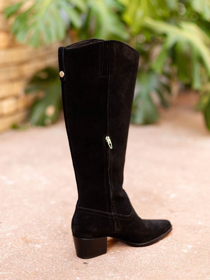 black tall boot