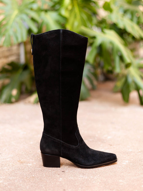 black tall boot