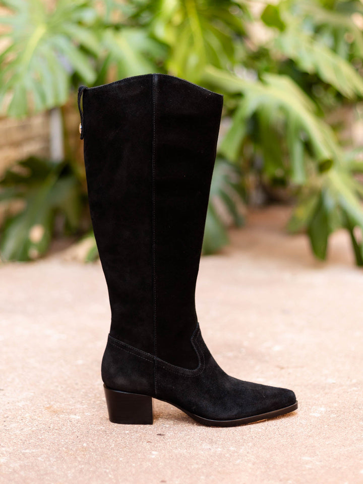 black tall boot