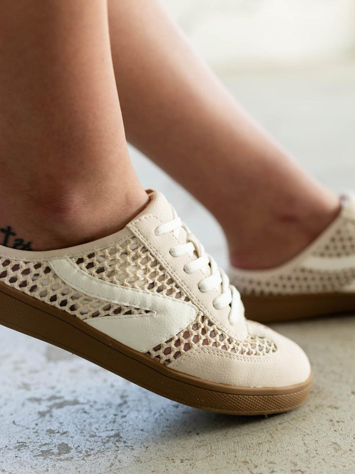 woven slide off white