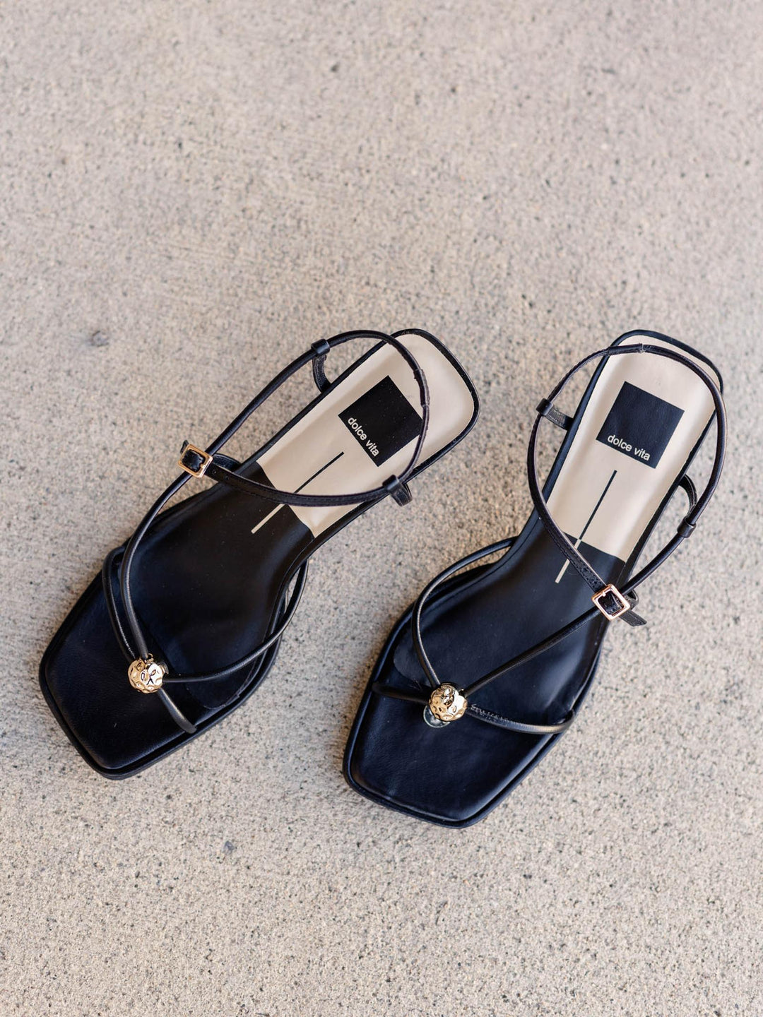black strappy heel