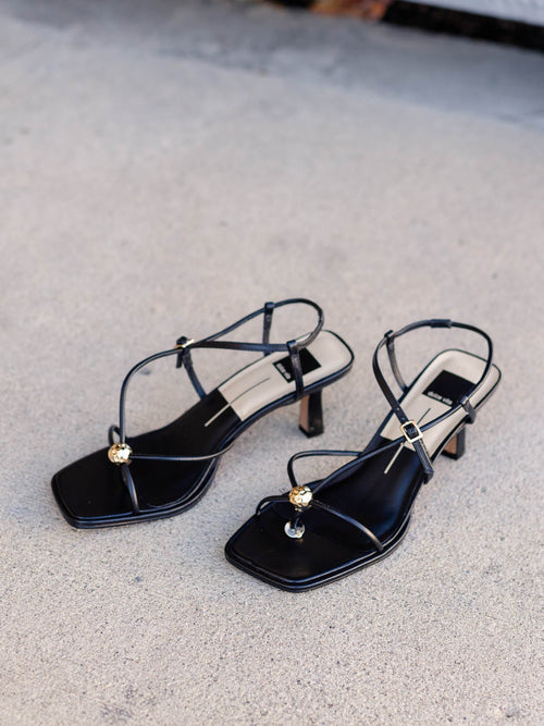 black strappy heel