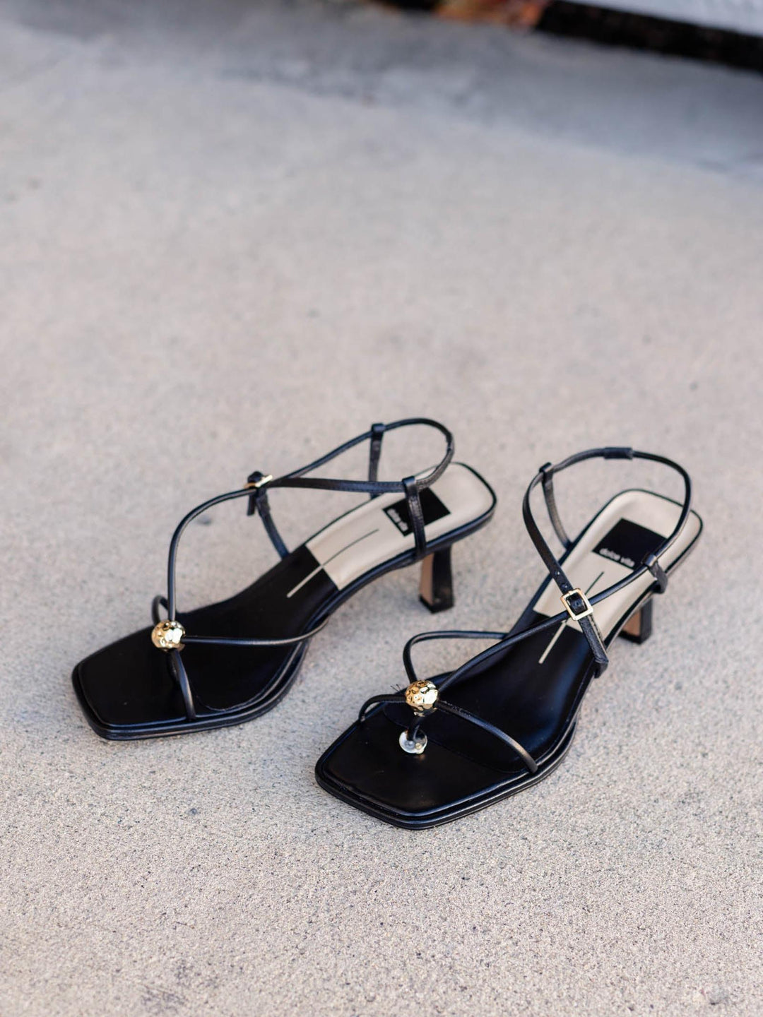 black strappy heel