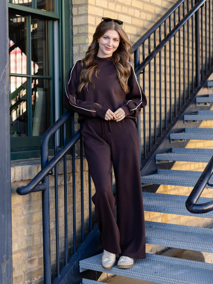 brown straight leg pant