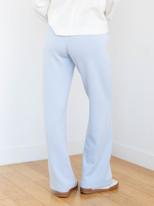 blue wide leg soft pant