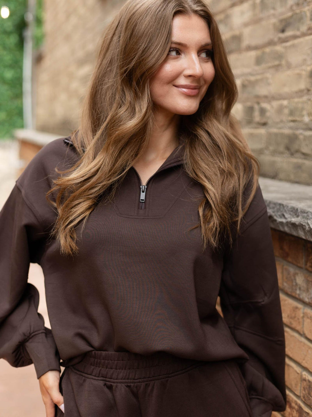 DoubleLUXE Quarter Zip Pullover
