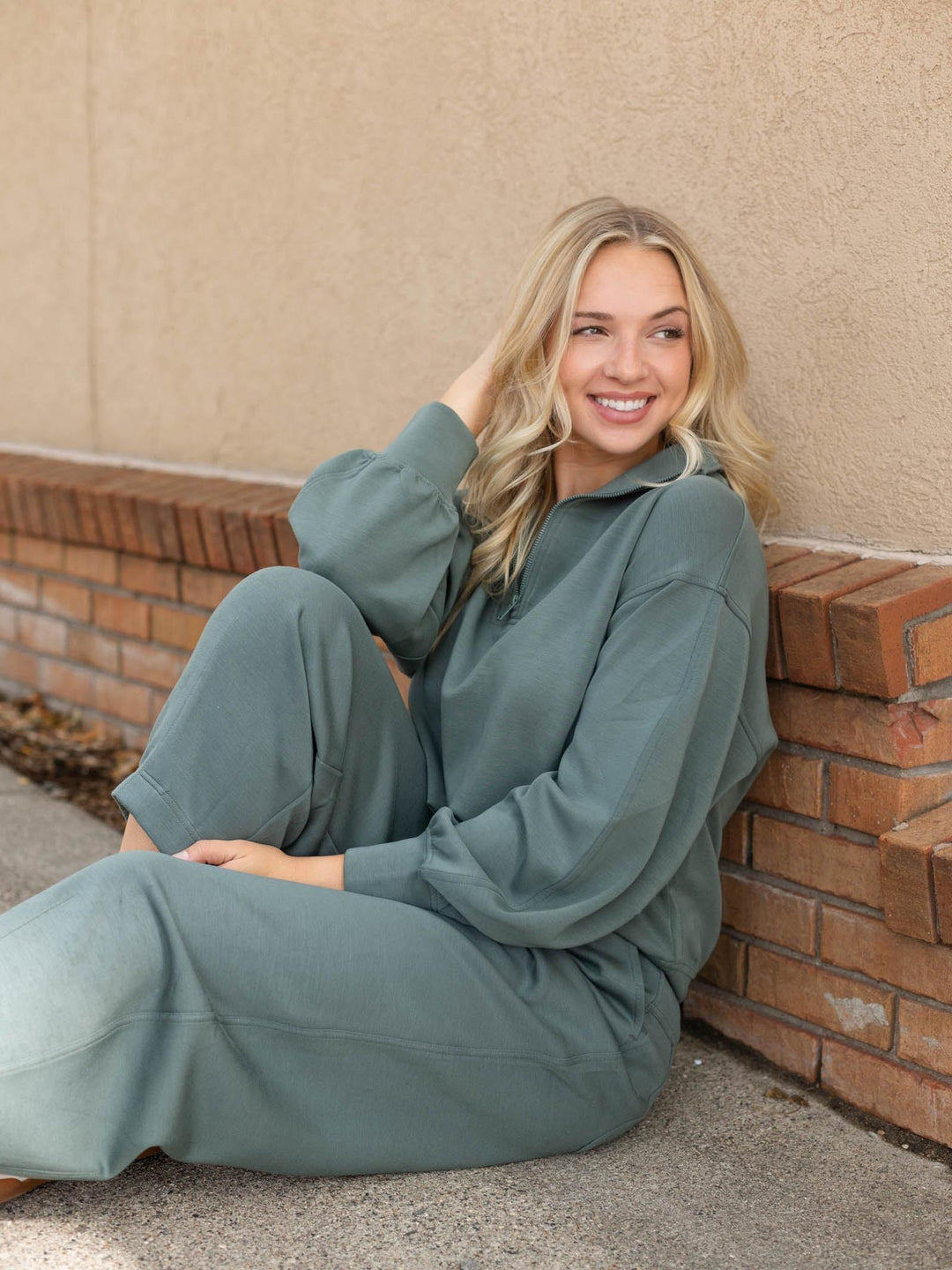 DoubleLUXE Quarter Zip Pullover