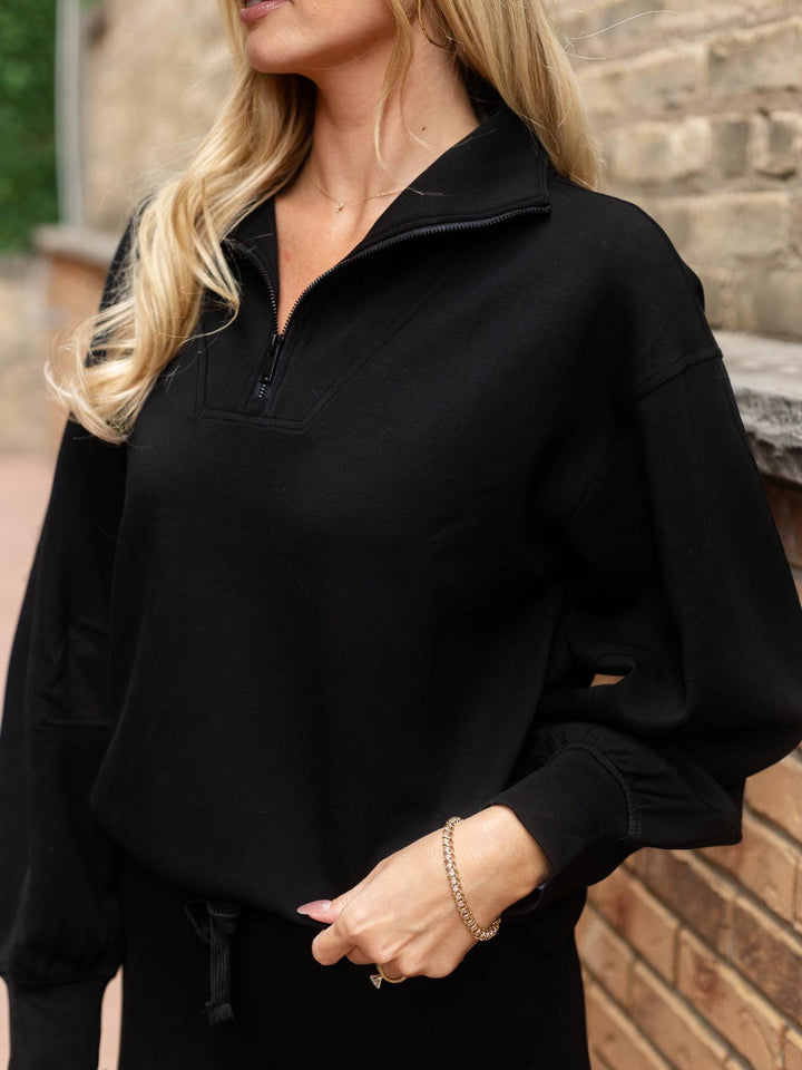 DoubleLUXE Quarter Zip Pullover