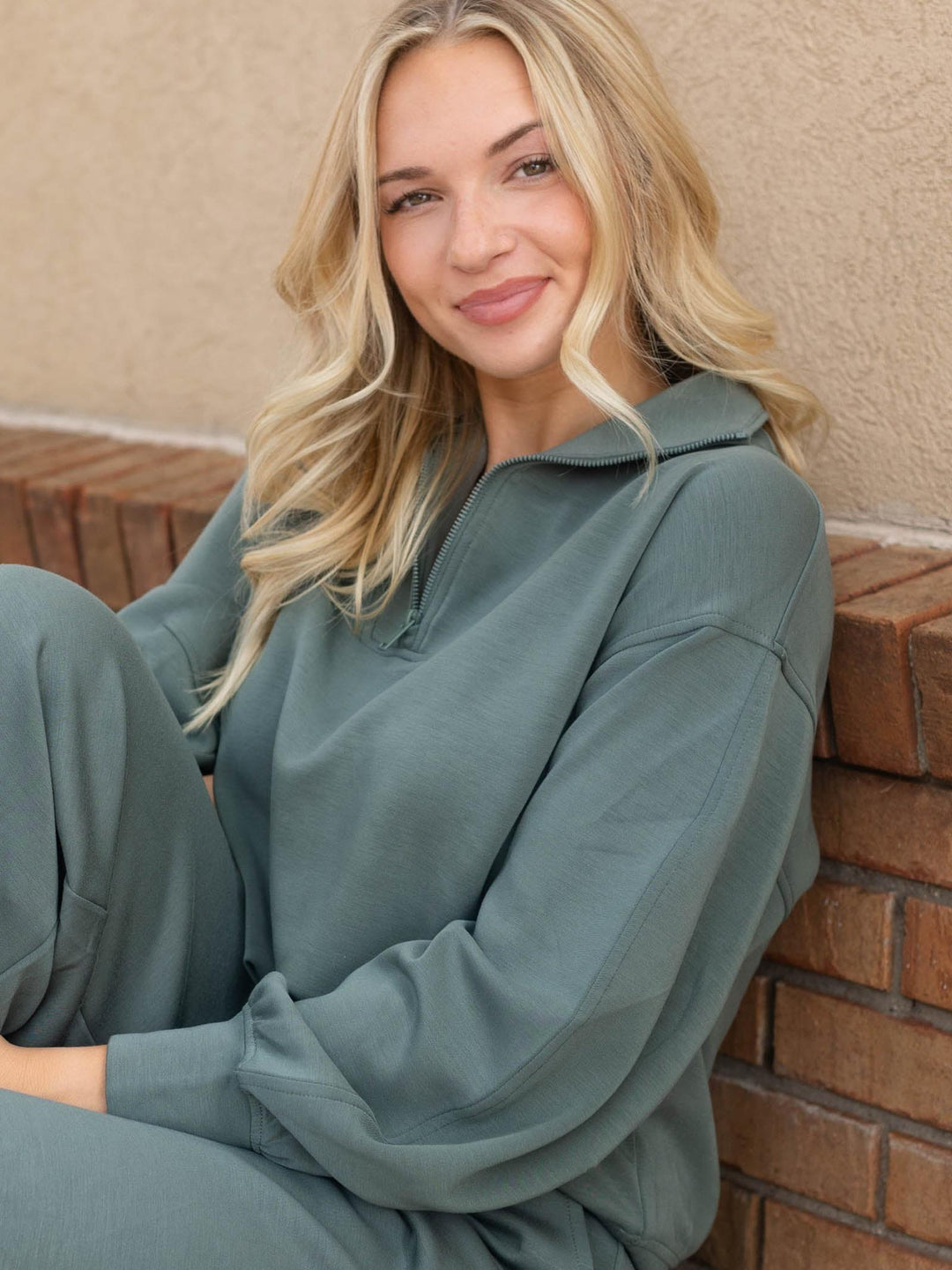 DoubleLUXE Quarter Zip Pullover