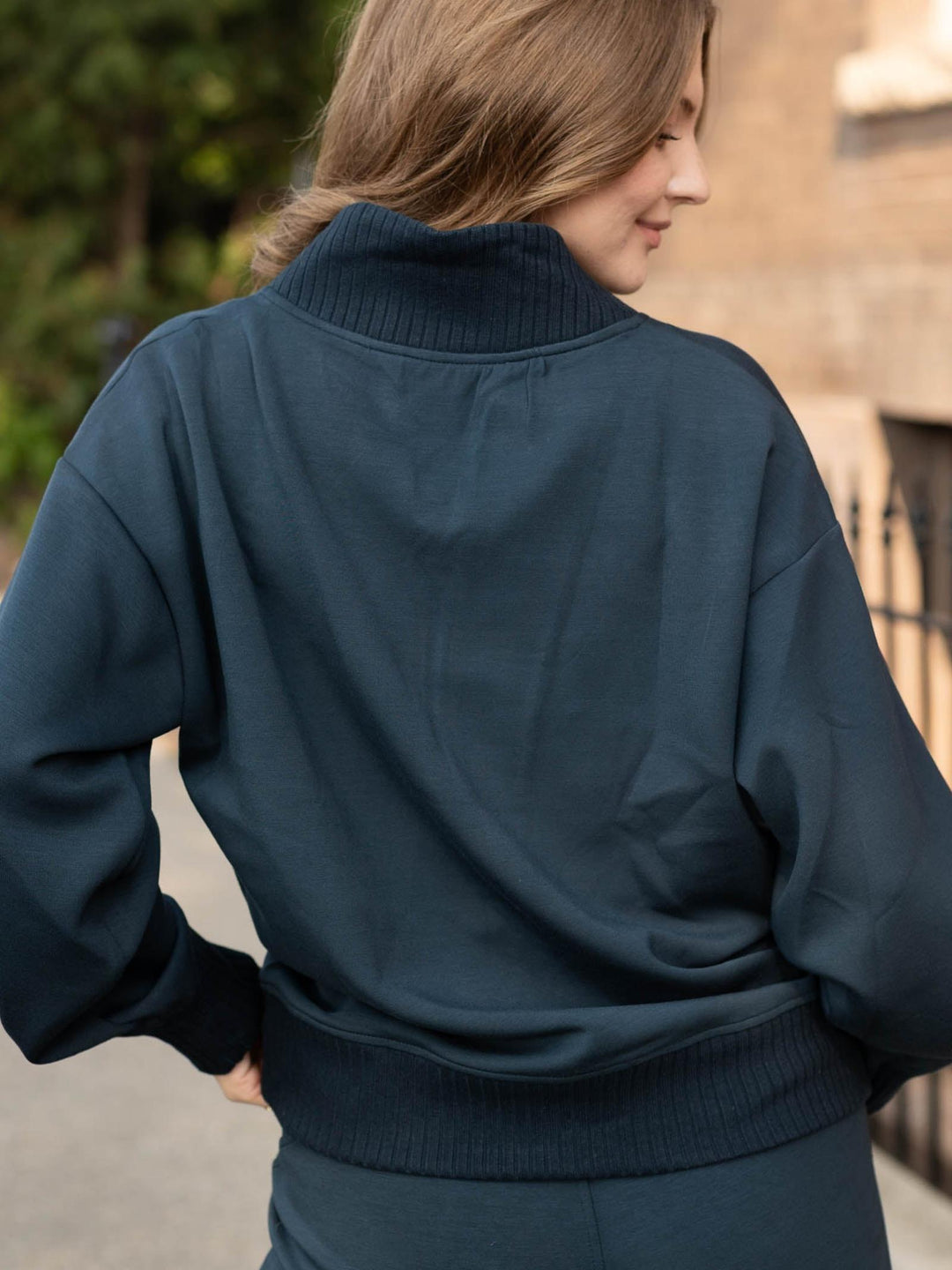 DoubleLUXE Rib Quarter Zip Jacket