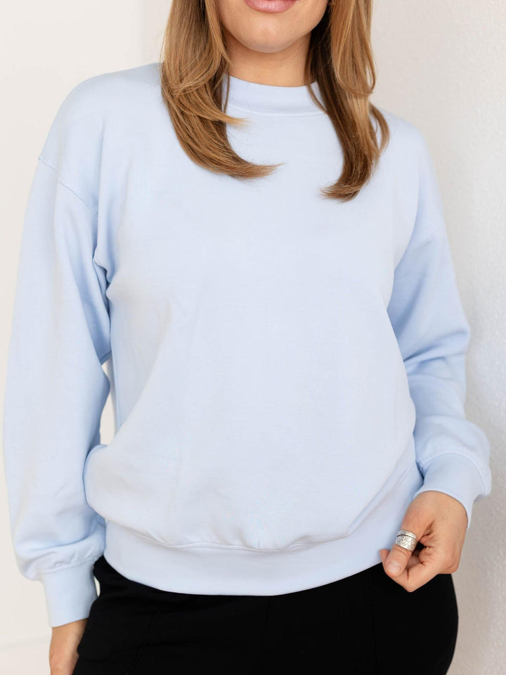 scuba mock neck sweatshirt