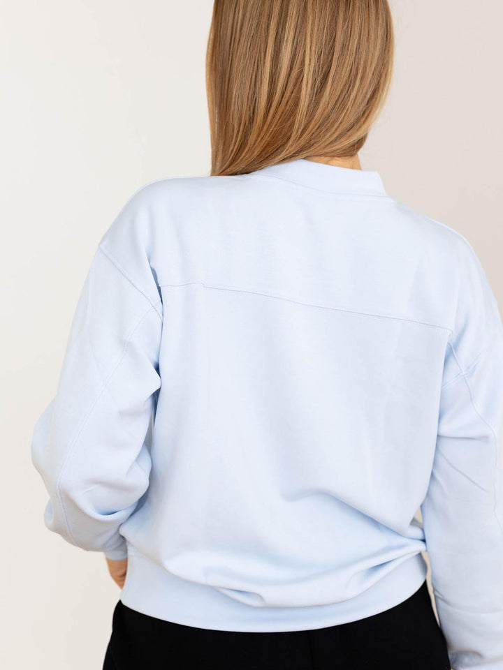 scuba mock neck sweatshirt