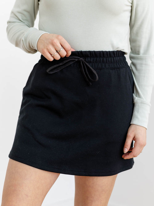 black super soft skort