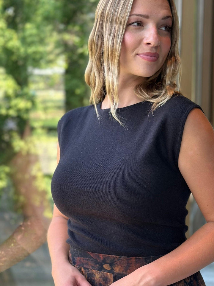 Drop Shoulder Boat Neck Sweater Top