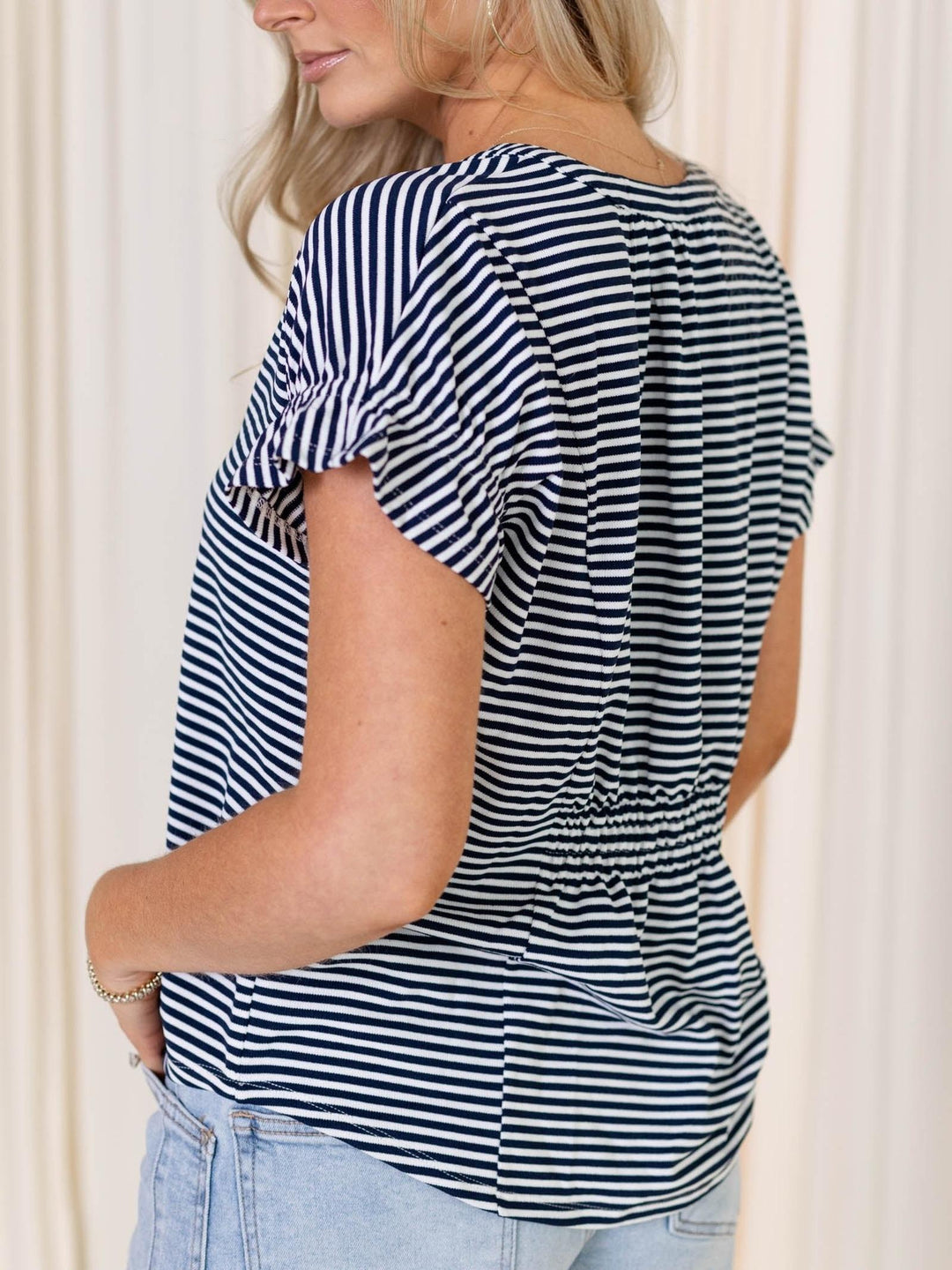 v neck short sleeve top 