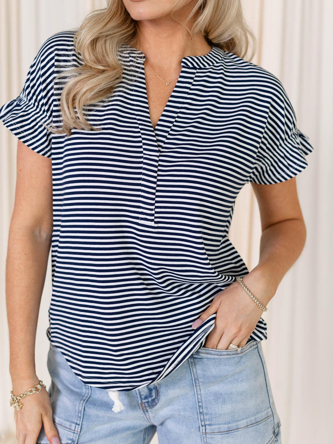 v neck short sleeve top 