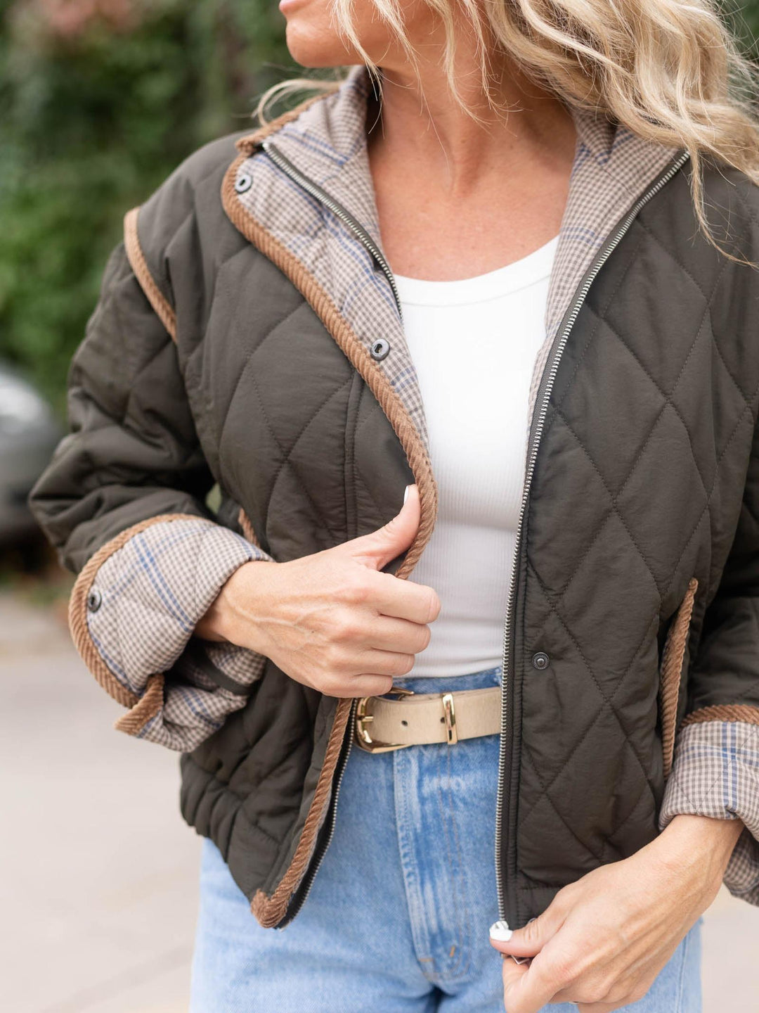 Elan Corduroy Trim Jacket