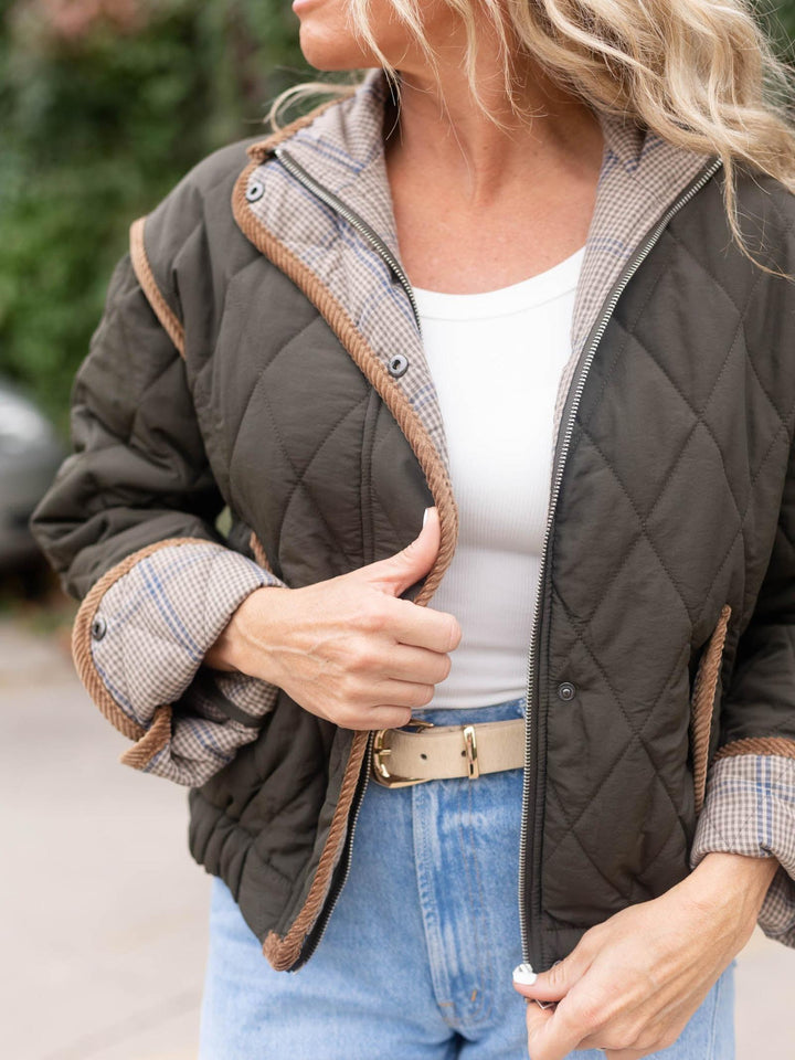 Elan Corduroy Trim Jacket