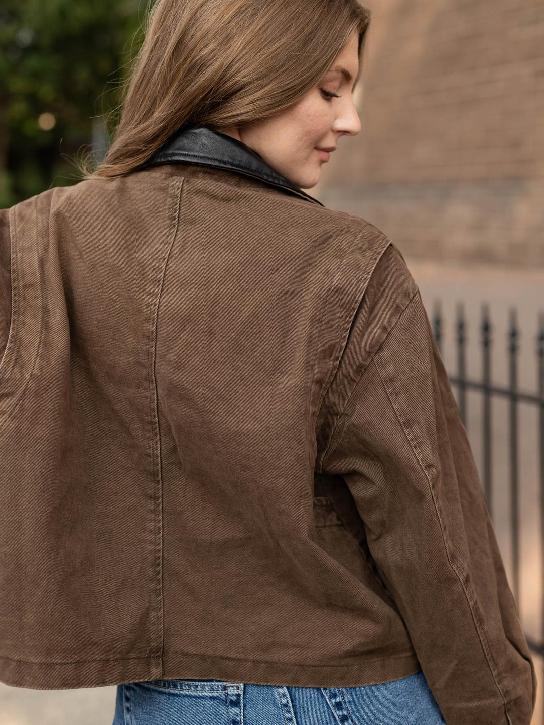 Elan Leather Trim Jacket