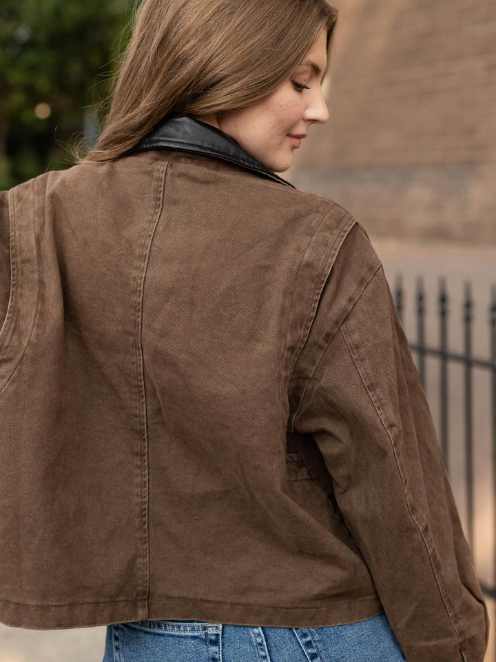 Elan Leather Trim Jacket