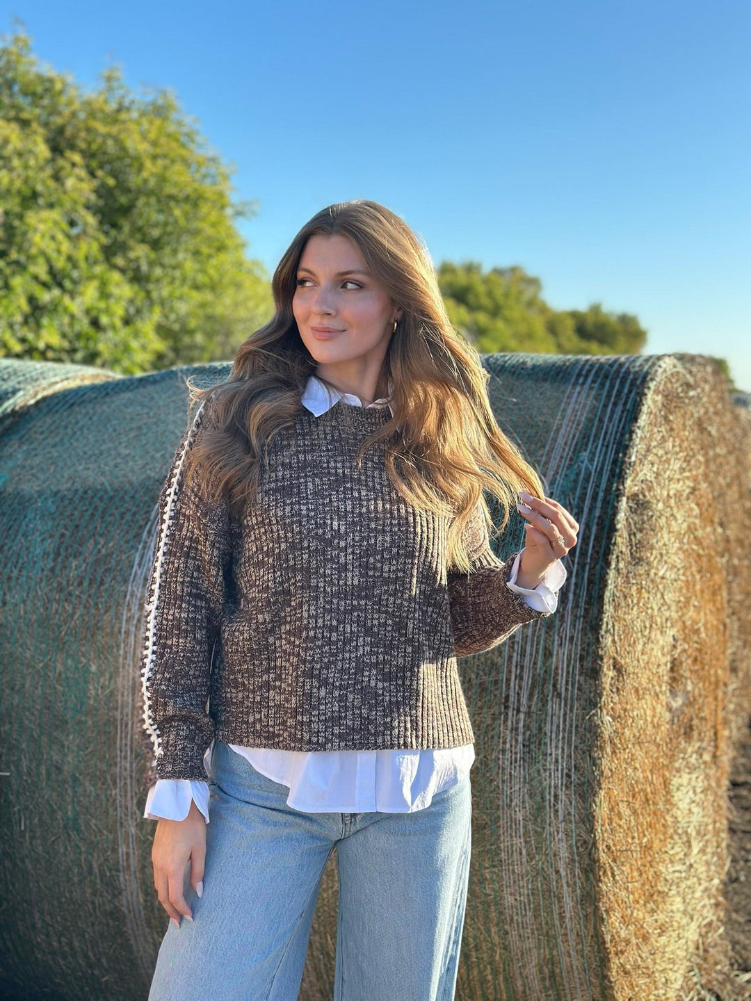 Elan Melange Crew Sweater
