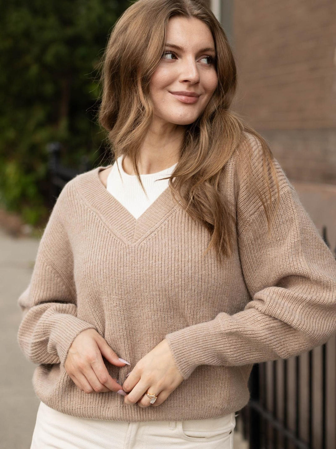 Elan V-Neck Sweater Top