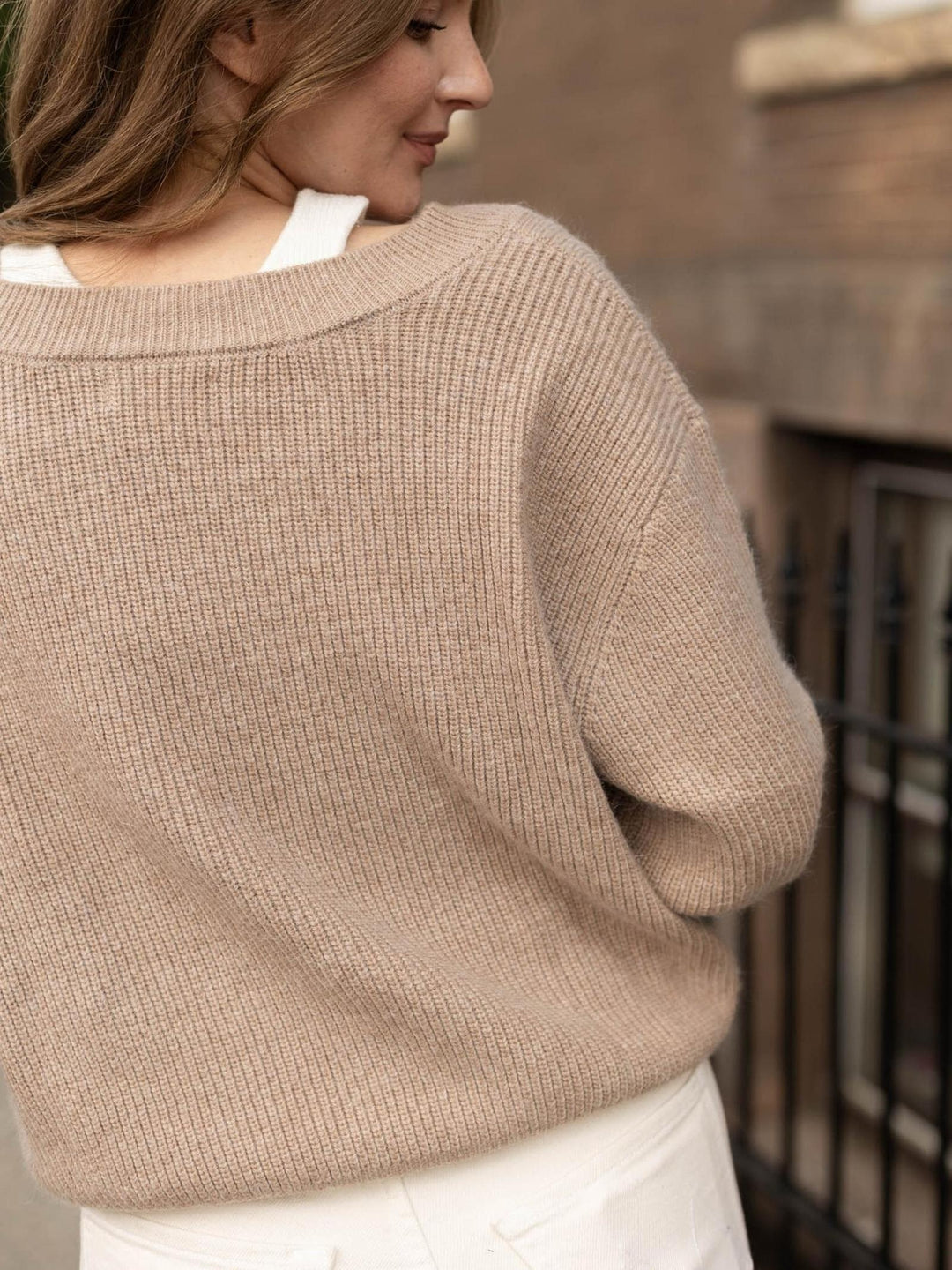 Elan V-Neck Sweater Top