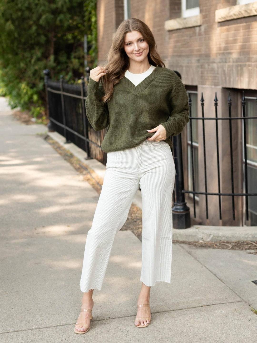 Elan V-Neck Sweater Top