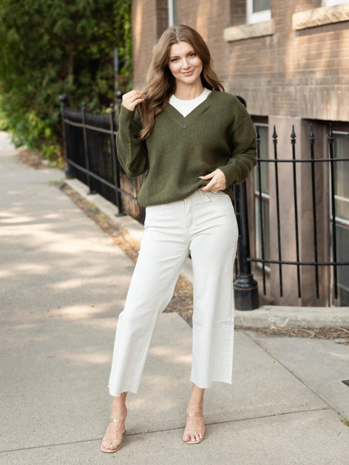Elan V-Neck Sweater Top