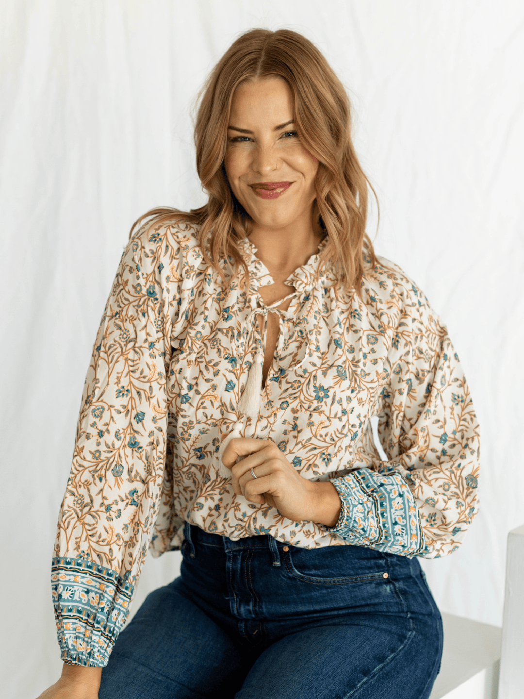 elan floral blouse