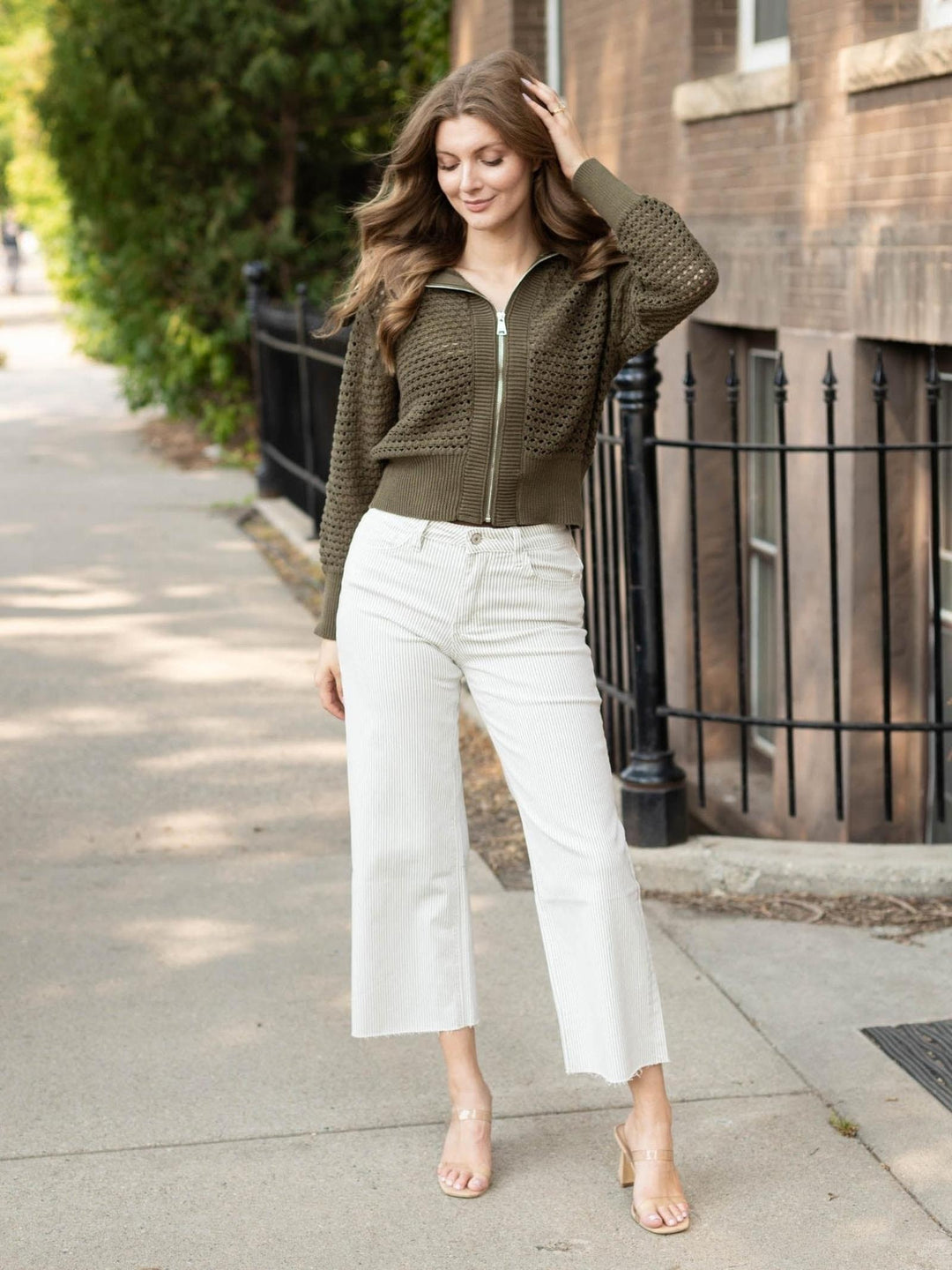Elan Zip Front Cardigan
